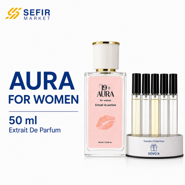 AURA For Women 50 ml Extrait De Parfum + 5x erkaklar toplami